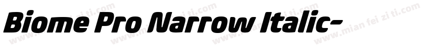 Biome Pro Narrow Italic字体转换
